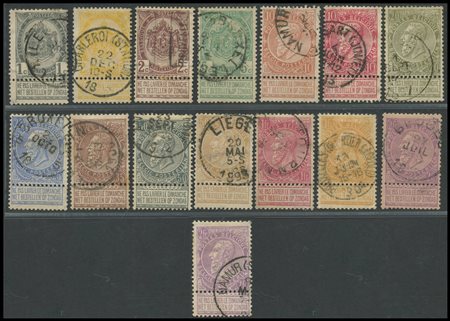 Belgium, 1893, N.53/67 used. Good quality.