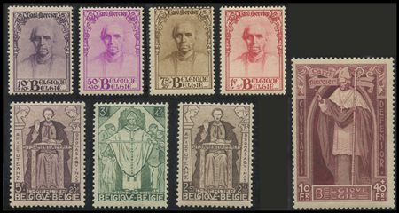 Belgium, 1932, N.342/350 MNH/MH. Some of the valuables feature an invisible...