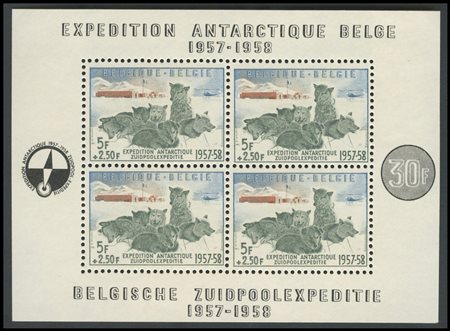 Belgium, 1957, Sheetlet N.31 ''Expedition Antartique'' new. High-quality. MNH.