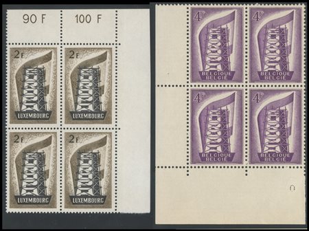 Europe, 1956, Omnibus commemorative series (Belgium, France, Germany, Italy,...