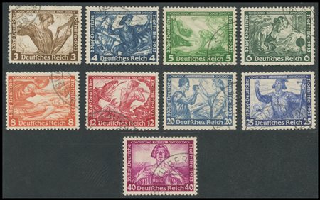 Germany, 1933, Reich N.470/478 used. High-quality.