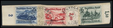 Germany, 1939, Reich N.629A/629C on a single fragment. High-quality.