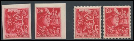 Germany, 1945, Reich N.825/526 (MH) N.825B/826B (MNH)