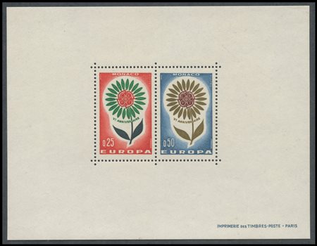 Monaco, 1964, United Europe sheetlet N.56 new. Certified Raybaudi,...