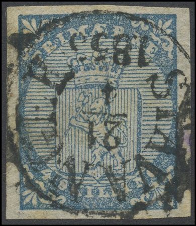 Norway, 1855, N1 used. Signed Raybaudi and A.Diena. High-quality.