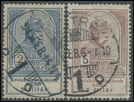 Hungary, 1913, N.128/144 and 145/161 used. High-quality.