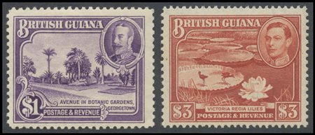 British Commonwealth, British Guiana, 1931/1954. Three exceptional series N....