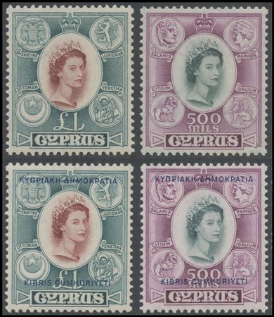 British Commonwealth, 1955, N.173/187 and 188/202 new. High-quality. MNH.