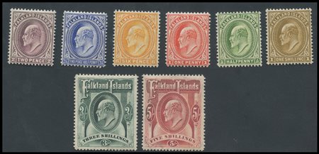 British Commonwealth, Falkland Islands, 1904 N.43/50. N.49/50 signed En....