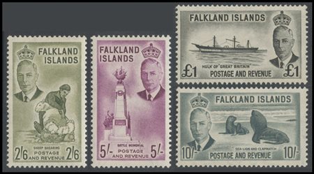 British Commonwealth, Falkland Islands, 1952 N.172/185. High-quality, MNH.