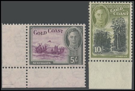 British Commonwealth, Gold Coast, 1938/1948, N.120/132 e 135/146. Two...