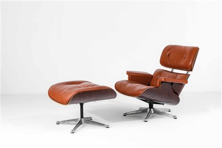 Charles & Ray Eames, Lounge chair mod. 670 e poggiapiedi mod. 671
