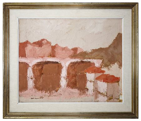 Franco Marzilli (Roma 1934-Poggio Mirteto 2010)  - Senza titolo, paesaggio