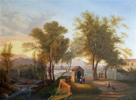 G. de Sterlik (Scuola europea prima metà del XIX secolo) - L’ingresso al monastero, 1850