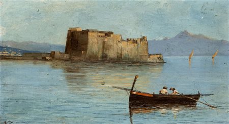 Scuola napoletana fine del XIX secolo - Napoli, Castel dell’Ovo, 1894