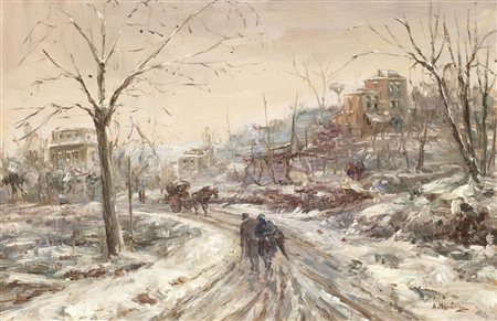 Antonio Martucci (Napoli 1934)  - Nevicata a Napoli