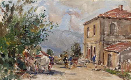 Guido Casciaro (Napoli 1900-1963)  - Vita in campagna, 1947