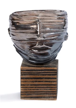 IGOR MITORAJ, Visage bandé, « Bonne année 1977 » par Christofle