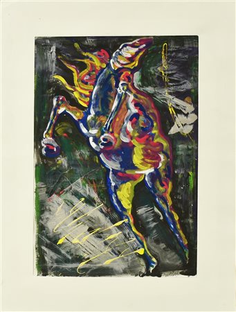 Juan Pablo CAVALLO tecnica mista su carta, cm 59,5x40