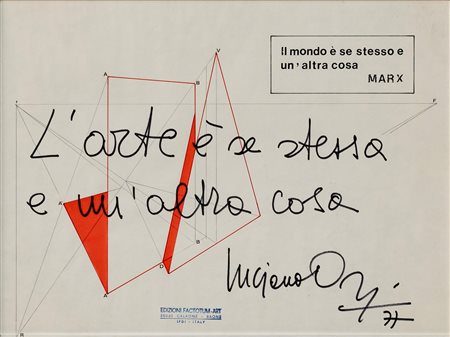 LUCIANO  ORI, L'arte è se stessa e un'altra cosa, 1977