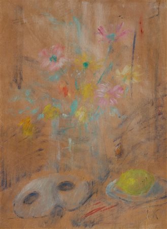 PIO SEMEGHINI, Vaso di fiori con mascherina , (anni '50)