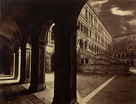 Carlo Naya (1816-1882)  - Venezia al chiaro di luna: Scala dei Giganti e Palazzo Ducale, 1870s