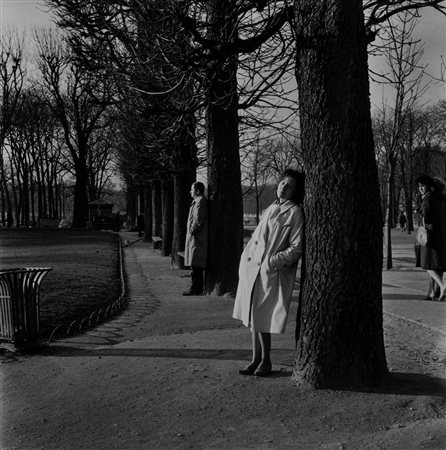 Alain Noguès (1937)  - La couple au jardin du Luxembourg, 1960