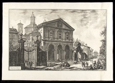 Giovanni Battista Piranesi (1720-1778): VEDUTA DELLA BASILICA DI S. SEBASTIANO FUORI DELLE MURA DI ROMA, SU LA VIA APPIA