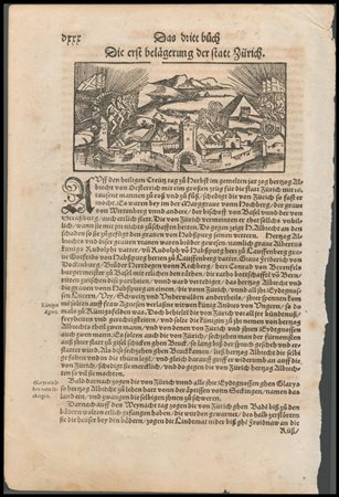 Sebastian Münster (1488-1552): L'ASSEDIO DELLA CITTÀ DI ZURIGO