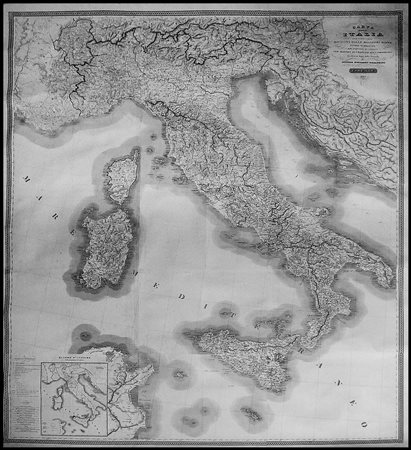 Attilio Zuccagni Orlandini (1784-1872): CARTA DELL'ITALIA IN QUINDICI FOGLI RICAVATA DALLE MIGLIORI MAPPE FINORA PUBBLICATE, 1842