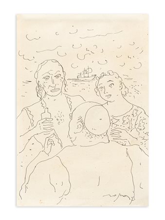 FRANCO ROGNONI (1912-1999) - Senza Titolo (dalla serie di illustrazioni di romanzi di Voltaire)