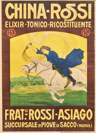 RB Manifesto "China-Rossi - Fratelli Rossi Asiago",1920 ca.;Litografia, 98,5...