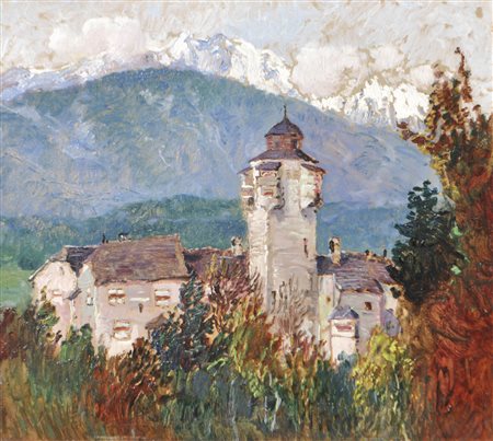 Franz Baumann (Innsbruck 1892 - 1974) Castel Friedberg presso Volders, 1925...
