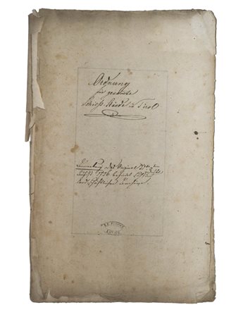 Anonym Ordinamento per tutti i poligoni di tiro in Tirolo, 1736;Manoscritto,...