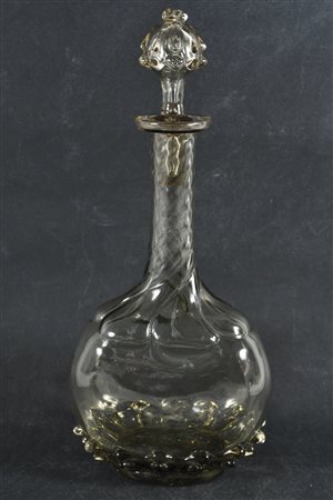 F. Eugéne Rousseau Vaso, 1880 ca.;In vetro ambra a bugne realizzato dalla...