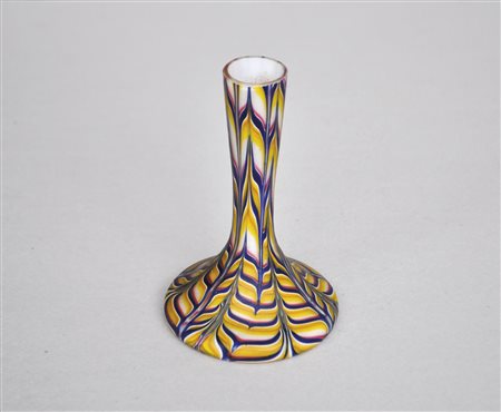 Fratelli Toso Murano Vaso, Inizio ’900;In vetro "Fenicio" policromo, h. 15 cm...