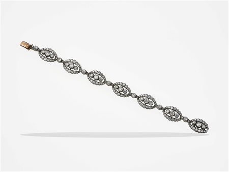 Bracciale con diamanti di vecchio taglio