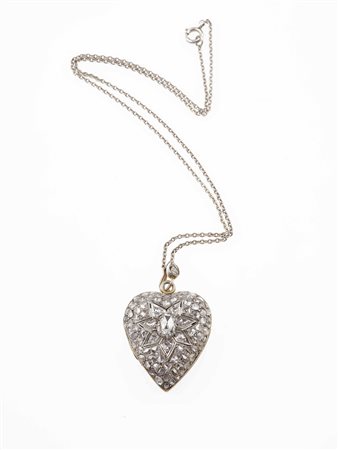 Locket con diamanti taglio a rosa