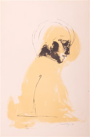 Piero Guccione (Scicli 1935-Modica 2018)  - Profilo, 1971