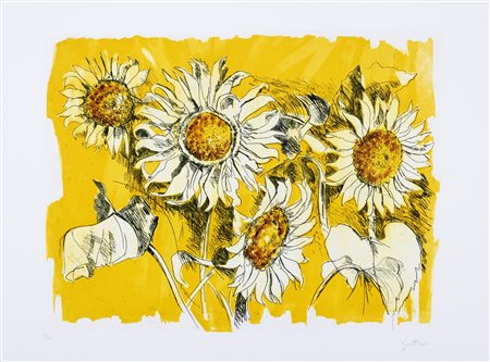 Renato Guttuso (Bagheria 1911-Roma 1987)  - Girasoli