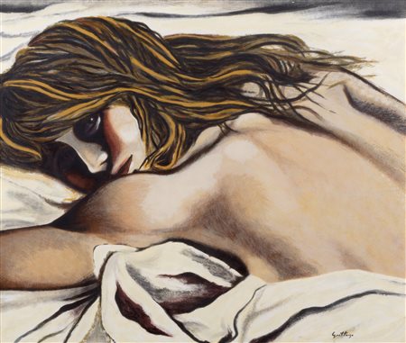 Renato Guttuso (Bagheria 1911-Roma 1987)  - Volto di donna