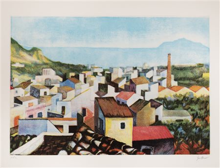 Renato Guttuso (Bagheria 1911-Roma 1987)  - Tetti