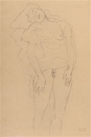 Gustav Klimt (Vienna 1862-Neubau 1918)  - Fünfundzwanzig Handzeichnungen Tav. 23, 1919