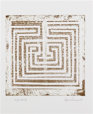 Patricia Thomas (Londra 1935-Roma 2019)  - M for Maze, 1986