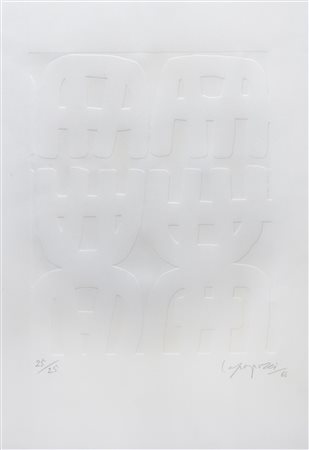 Giuseppe Capogrossi (Roma 1900-1972)  - Bianco, 1966