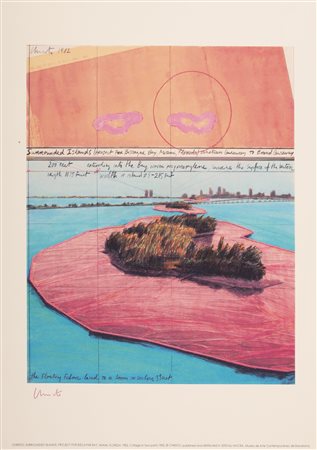 Christo (Gabrovo 1935-New York  2020)  - Surrounded islands, project for Bisca Yne bay, Miami, Florida 1982, 2003