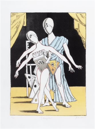 Giorgio de Chirico (Volos 1888-Roma 1978)  - I danzatori, 1970