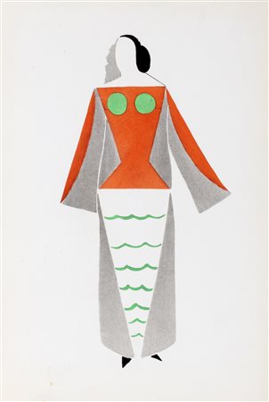 Sonia Delaunay (Hradyz'k 1885-Parigi 1979)  - Robe pour le coeur à gaz, n°2 , 1969