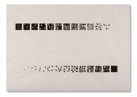 Alighiero Boetti "Storia naturale della moltiplicazione" 1975
inchiostro su cart