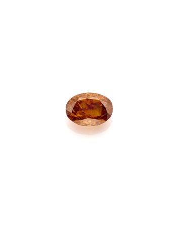 Diamante ovale fancy deep brownish orange di ct. 0,54. 

Accompagnato da diamon